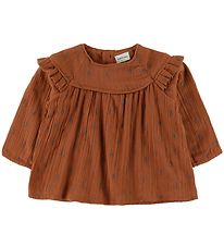 Blouse Mini A Ture - Cénia - Leather Brown Blouse Mini A Ture - Cénia - Leather Brown