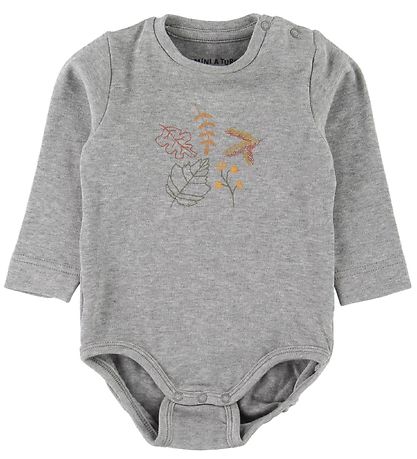 Mini A Ture Bodysuit l/s - Yomia - Grey Melange Mini A Ture Bodysuit l/s - Yomia - Grey Melange