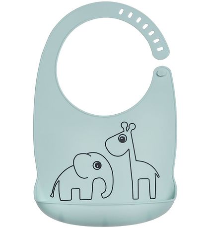 Done By Deer Bib w. Food Catcher - Deer Friends - Blue Done By Deer Bib w. Food Catcher - Deer Friends - Blue