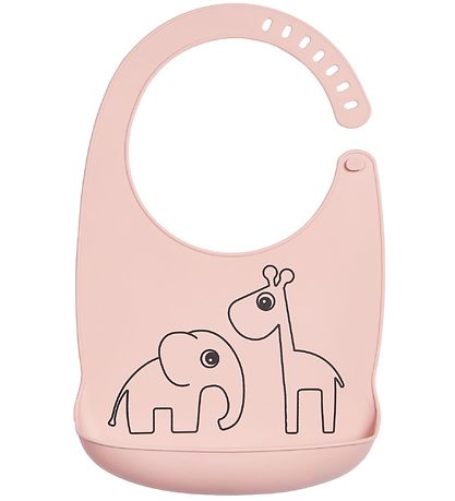 Done By Deer Bib w. Food Catcher - Deer Friends - Powder