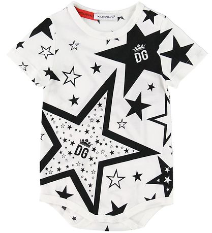 Bodies m/c Dolce & Gabbana - 3 Pack - Blanc/Noir av. Étoiles Bodies m/c Dolce & Gabbana - 3 Pack - Blanc/Noir av. Étoiles