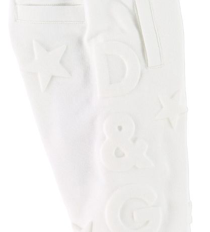 Dolce & Gabbana Joggingbroek - Wit m. sterren Dolce & Gabbana Joggingbroek - Wit m. sterren