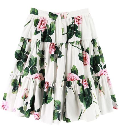 Dolce & Gabbana Skirt - Iveroy w. Roses Dolce & Gabbana Skirt - Iveroy w. Roses