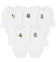 Fixoni Bodysuit l/s - 5-pack - White Fixoni Bodysuit l/s - 5-pack - White
