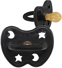 Hevea Napp - 3-36 Mån. - Naturgummi - Black m. Stjärna/Måne