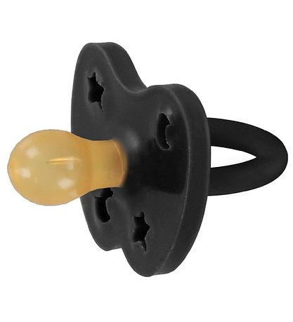 Hevea Dummy - 3-36 Mths. - Natural Rubber - Black w. Star/Måne Hevea Dummy - 3-36 Mths. - Natural Rubber - Black w. Star/Måne