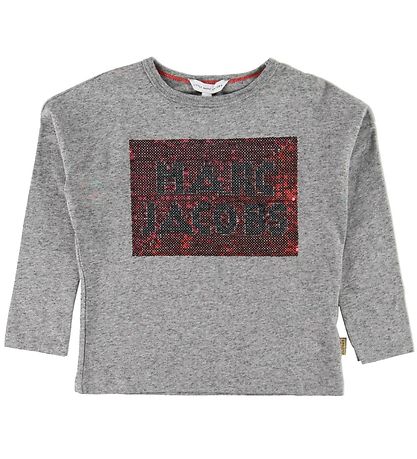 Little Marc Jacobs Blouse - Grijs Gevlekt m. Pailletten
