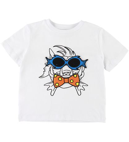 Stella McCartney Kids T-shirt - White w. Fish/Patches