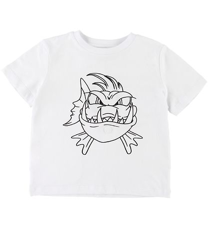 Stella McCartney Kids T-shirt - White w. Fish/Patches