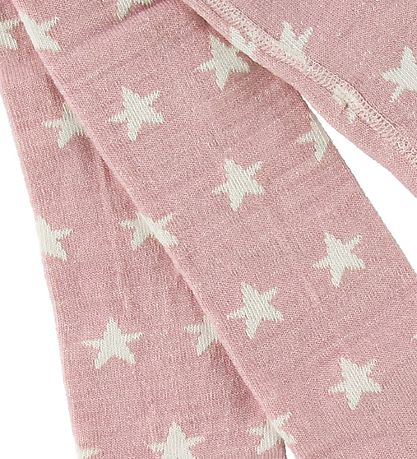 Melton Strømpebukser - Ull/Bomull - Rosa