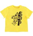 Stella McCartney Kids T-shirt - Yellow w. Leopard Stella McCartney Kids T-shirt - Yellow w. Leopard