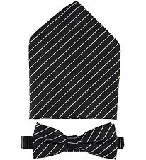 Grunt Bow Tie w. Handkerchief - Black/White Grunt Bow Tie w. Handkerchief - Black/White