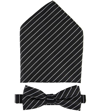 Grunt Bow Tie w. Handkerchief - Black/White Grunt Bow Tie w. Handkerchief - Black/White