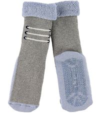 Melton Socken - ABS - Grau/Blau Melton Socken - ABS - Grau/Blau