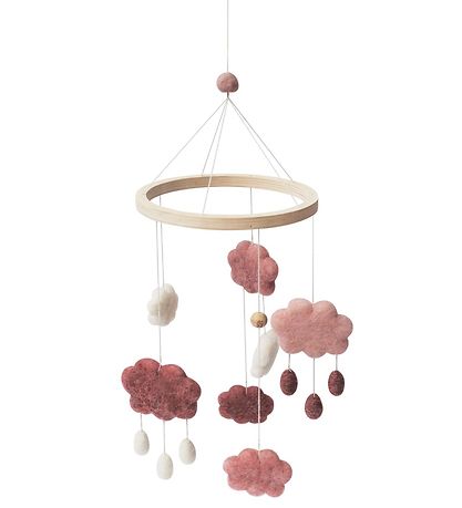 Sebra Baby Mobile - Felted - Cotton Candy Pink Sebra Baby Mobile - Felted - Cotton Candy Pink