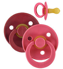 BIBS Colour Schnuller - Gr. 2 - 2er-Pack - Rund - Coral/Ruby