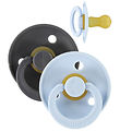 BIBS Colour Pacifiers - Size 3 - 2-Pack - Round - Iron/Baby Blue
