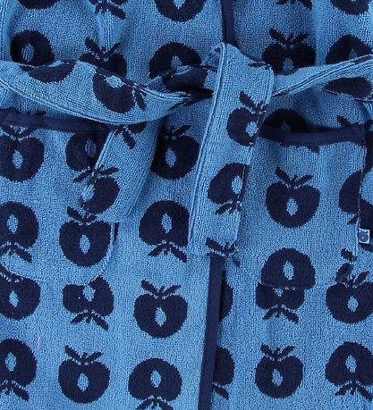 Småfolk Bathrobe - Blue Grotto w. Apples Småfolk Bathrobe - Blue Grotto w. Apples