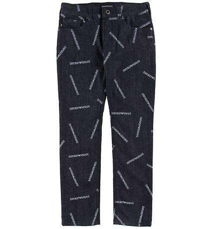 Emporio Armani 청바지 - 네이비 포함 올오버 프린트