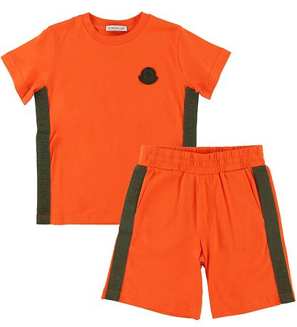 Moncler Set - T-shirt/Shorts - Completo - Orange Moncler Set - T-shirt/Shorts - Completo - Orange
