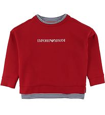 Blouse Emporio Armani - Rouge av. Logo Blouse Emporio Armani - Rouge av. Logo
