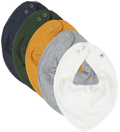 Pippi Drool bib - Pointy - 5-Pack - Multicolour