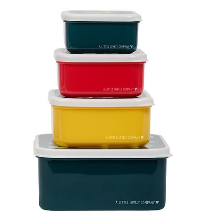 A Little Lovely Company Broodtrommel Set - 4 Onderdelen - Jungle A Little Lovely Company Broodtrommel Set - 4 Onderdelen - Jungle