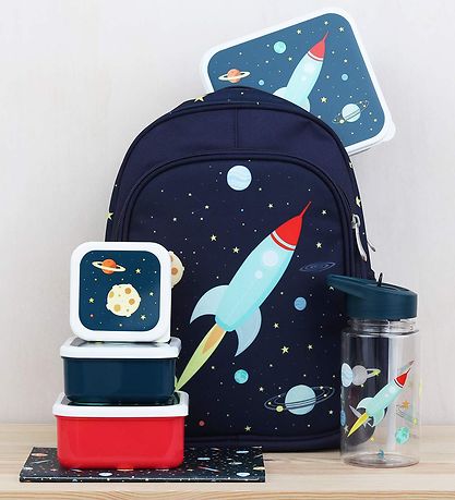 A Little Lovely Company Broodtrommel Set - 4 Onderdelen - Space A Little Lovely Company Broodtrommel Set - 4 Onderdelen - Space