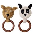 Bloomingville Rattle - 2-pack - Crochet - Panda/Bear Bloomingville Rattle - 2-pack - Crochet - Panda/Bear