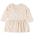 En Fant Dress - Powder w. Flowers/Glitter En Fant Dress - Powder w. Flowers/Glitter