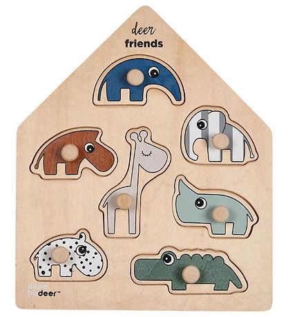 Done By Deer Puzzle - Wood - Deer Friends Done By Deer Puzzle - Wood - Deer Friends