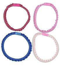 Kknekki Elastic Hair Bands - 4-Pack - Blue/Pink/Pink