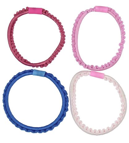Kknekki Elastic Hair Bands - 4-Pack - Blue/Pink/Pink