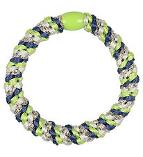 Kknekki Hair Tie - Dusty Blue/Lime Glitter Kknekki Hair Tie - Dusty Blue/Lime Glitter