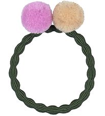 Elastique à Cheveux Kknekki - Vert Militaire av. Pom-Pom Elastique à Cheveux Kknekki - Vert Militaire av. Pom-Pom