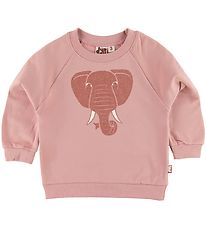 DYR-Cph Sweatshirt - ANIMAL Bellow - Rose Glow w. Elephant/Glitt