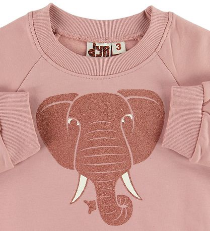 DYR-Cph Sweatshirt - DYRBellow - Rose Glow m. Elefant/Glitzer