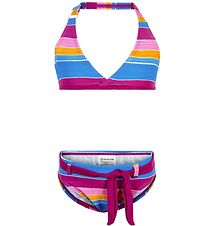Color Kids Bikini - Bet - Berry w. Stripes
