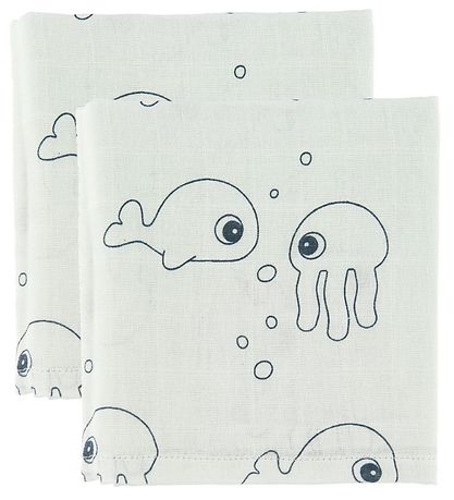 Done By Deer Swaddle - 120x120 - 2-pack - Sea Friends - Blu