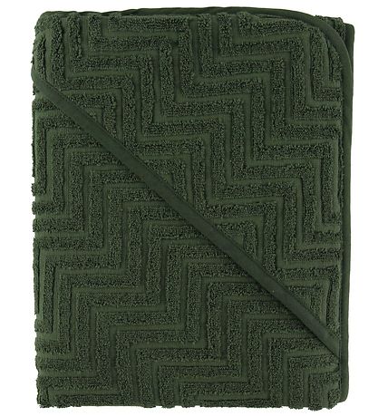 Filibabba Baby towel - Zigzag - 90x90 cm - Dark Green Filibabba Baby towel - Zigzag - 90x90 cm - Dark Green