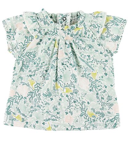 En Fant T-shirt - White w. Leaves
