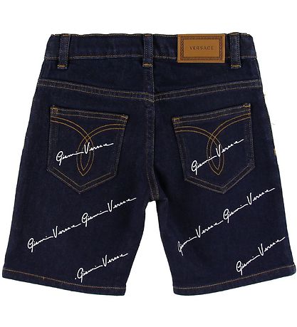 Versace Shorts - Denim - Navy w. Allover Logo