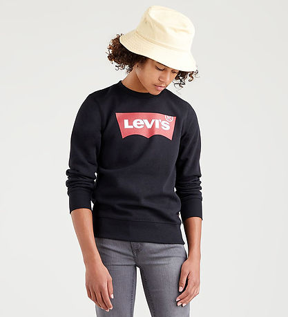 Levis Sweatshirt - Fledermausflügel - Schwarz Levis Sweatshirt - Fledermausflügel - Schwarz