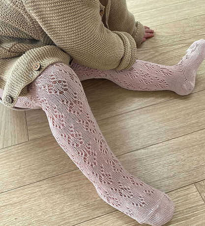 Condor Tights - Rose w. Pointelle Condor Tights - Rose w. Pointelle