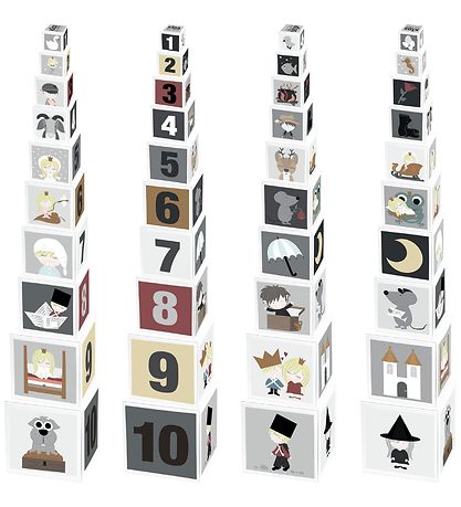Kids by Friis Stacking Blocks - 10 pcs - Fairytale Kids by Friis Stacking Blocks - 10 pcs - Fairytale
