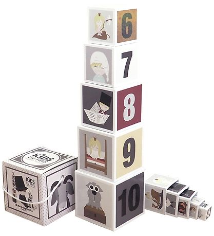 Kids by Friis Stacking Blocks - 10 pcs - Fairytale Kids by Friis Stacking Blocks - 10 pcs - Fairytale