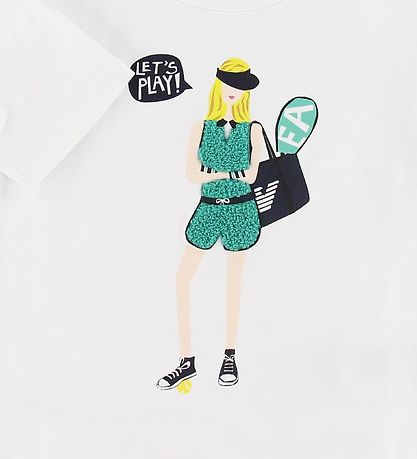 Emporio Armani T-shirt - White w. Girl Emporio Armani T-shirt - White w. Girl