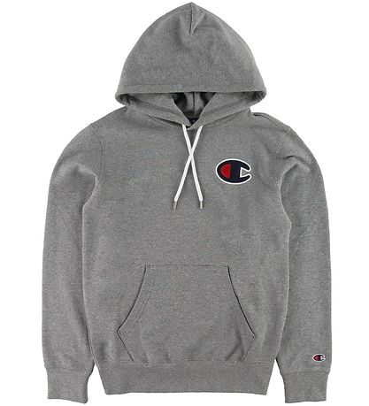 Champion Fashion Hettegenser - Grå Melert m. Logo