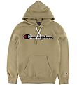 Champion Fashion Hoodie - Khaki w. Logo Champion Fashion Hoodie - Khaki w. Logo