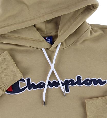 Champion Fashion Hoodie - Khaki w. Logo Champion Fashion Hoodie - Khaki w. Logo